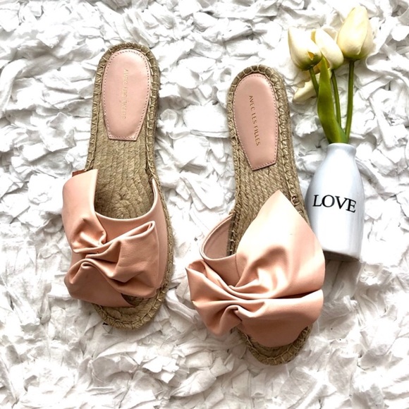 Avec Les Filles Shoes - Avec Les Filles Gemma Pink Jute Leather Slide Size 7 NEW